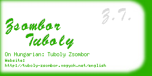 zsombor tuboly business card